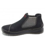 Черни анатомични дамски боти, здрава еко-кожа - ежедневни обувки за есента и зимата N 100018709
