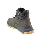 Сиви мъжки боти, естествена кожа - ежедневни обувки за есента и зимата N 100018813