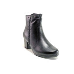 Черни анатомични дамски боти, естествена кожа - ежедневни обувки за целогодишно ползване N 100018915