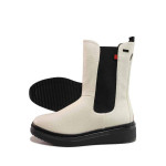 Бели анатомични дамски боти, здрава еко-кожа - ежедневни обувки за целогодишно ползване N 100018917