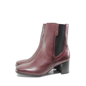 Черни дамски боти, естествена кожа - ежедневни обувки за целогодишно ползване N 100018916