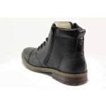 Черни мъжки боти, естествена кожа - всекидневни обувки за есента и зимата N 100018963
