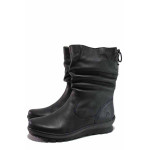 Черни анатомични дамски боти, естествена кожа - всекидневни обувки за есента и зимата N 100019050