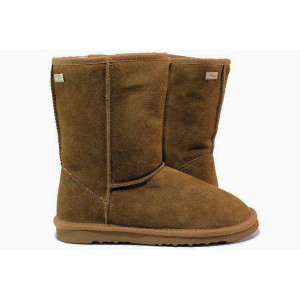 Кафяви анатомични дамски боти, естествен велур - ежедневни обувки за есента и зимата N 100019095