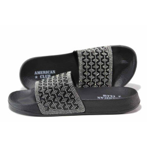 Черни анатомични джапанки, pvc материя - всекидневни обувки за лятото N 100019753