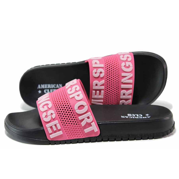 Розови джапанки, pvc материя - ежедневни обувки за лятото N 100019756