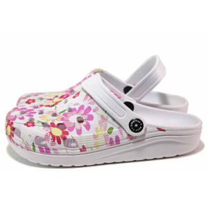 Розови дамски чехли, pvc материя - ежедневни обувки за пролетта и лятото N 100020049