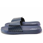 Сини джапанки, pvc материя - ежедневни обувки за пролетта и лятото N 100020053