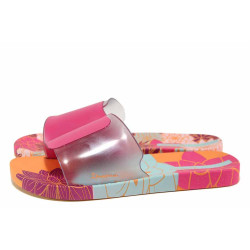 Розови дамски чехли, pvc материя - ежедневни обувки за лятото N 100020073