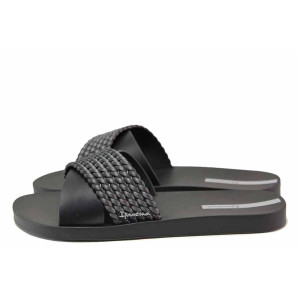 Черни анатомични дамски чехли, pvc материя - ежедневни обувки за лятото N 100020077