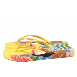 Жълти джапанки, pvc материя - ежедневни обувки за лятото N 100020081