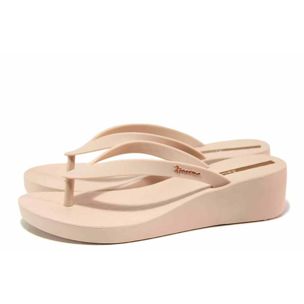 Розови дамски чехли, pvc материя - всекидневни обувки за лятото N 100020090