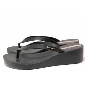 Черни дамски чехли, pvc материя - ежедневни обувки за лятото N 100020091