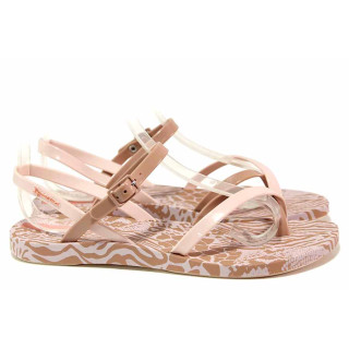 Розови дамски сандали, pvc материя - ежедневни обувки за лятото N 100020093