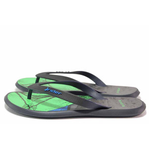 Черни джапанки, pvc материя - ежедневни обувки за лятото N 100020096