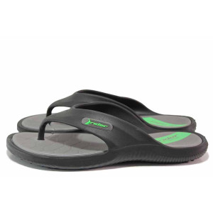 Черни анатомични джапанки, pvc материя - всекидневни обувки за лятото N 100020101