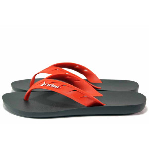 Червени мъжки чехли, pvc материя - ежедневни обувки за лятото N 100020104