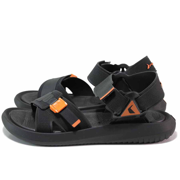 Черни анатомични мъжки сандали, pvc материя - ежедневни обувки за лятото N 100020112