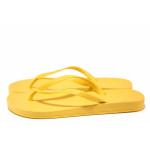 Жълти анатомични джапанки, pvc материя - всекидневни обувки за лятото N 100020308