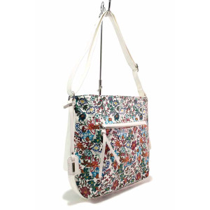 Бяла дамска чанта, здрава еко-кожа - спортен стил за лятото N 100019796