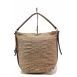 Бежова дамска чанта, здрава еко-кожа - удобство и стил за лятото N 100019797