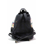 Черна дамска чанта, здрава еко-кожа - спортен стил за пролетта и лятото N 100019800