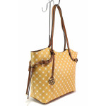 Жълта дамска чанта, здрава еко-кожа - удобство и стил за пролетта и лятото N 100019802