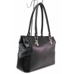 Черна дамска чанта, здрава еко-кожа - удобство и стил за вашето ежедневие N 100019982
