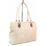 Бежова дамска чанта, здрава еко-кожа - удобство и стил за вашето ежедневие N 100019983