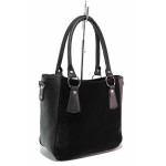 Черна дамска чанта, здрава еко-кожа - удобство и стил за вашето ежедневие N 100019988