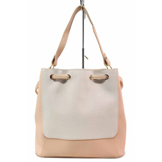 Розова дамска чанта, здрава еко-кожа - удобство и стил за вашето ежедневие N 100020003