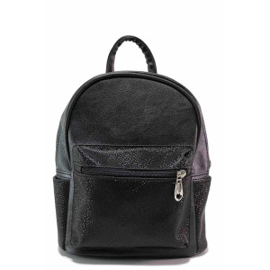 Черна раница, здрава еко-кожа - удобство и стил за вашето ежедневие N 100020005