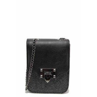 Черна дамска чанта, здрава еко-кожа - удобство и стил за вашето ежедневие N 100020010