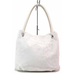 Бяла дамска чанта, здрава еко-кожа - удобство и стил за вашето ежедневие N 100020011