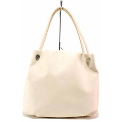 Бежова дамска чанта, здрава еко-кожа - удобство и стил за вашето ежедневие N 100020012