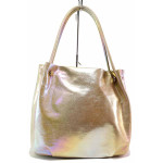 Бежова дамска чанта, здрава еко-кожа - удобство и стил за вашето ежедневие N 100020013
