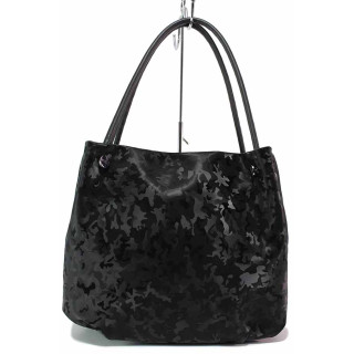 Черна дамска чанта, здрава еко-кожа - удобство и стил за вашето ежедневие N 100020014