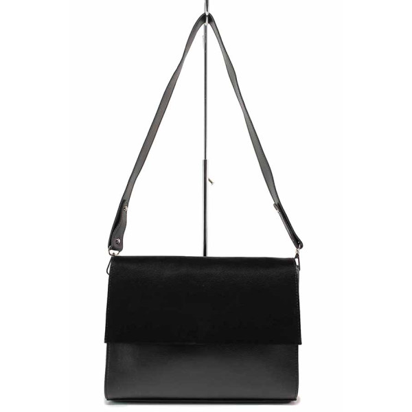 Черна дамска чанта, здрава еко-кожа - удобство и стил за вашето ежедневие N 100020017