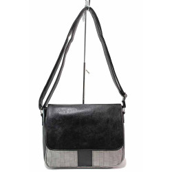 Черна дамска чанта, здрава еко-кожа - удобство и стил за вашето ежедневие N 100020018