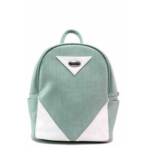 Зелена раница, здрава еко-кожа - удобство и стил за вашето ежедневие N 100020029