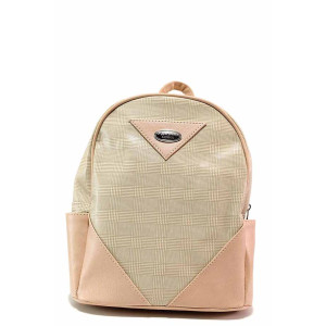 Бежова раница, здрава еко-кожа - спортен стил за вашето ежедневие N 100020030