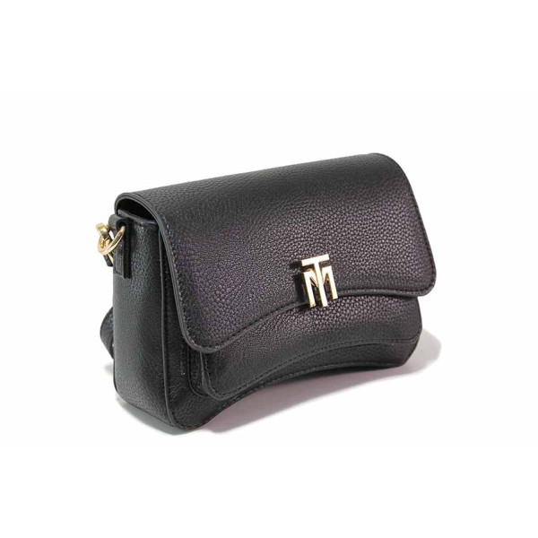 Черна дамска чанта, здрава еко-кожа - удобство и стил за вашето ежедневие N 100020115