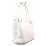 Бяла дамска чанта, здрава еко-кожа - удобство и стил за пролетта и лятото N 100020317