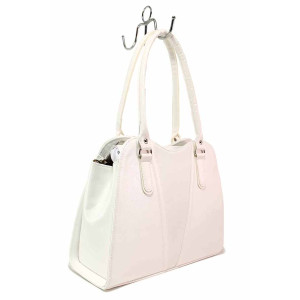 Бяла дамска чанта, здрава еко-кожа - удобство и стил за пролетта и лятото N 100020318