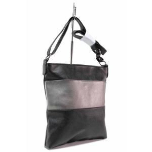 Черна дамска чанта, здрава еко-кожа - удобство и стил за вашето ежедневие N 100020324