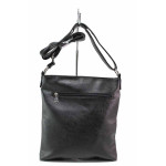Черна дамска чанта, здрава еко-кожа - удобство и стил за вашето ежедневие N 100020324