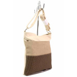 Бежова дамска чанта, здрава еко-кожа - спортен стил за вашето ежедневие N 100020325