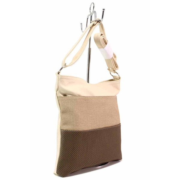 Бежова дамска чанта, здрава еко-кожа - спортен стил за вашето ежедневие N 100020325