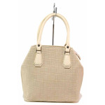 Бежова дамска чанта, здрава еко-кожа - удобство и стил за пролетта и лятото N 100020332