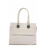 Бяла дамска чанта, здрава еко-кожа - елегантен стил за вашето ежедневие N 100020337